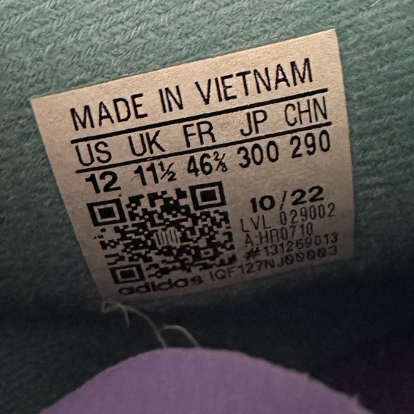 EUC Men’s Adidas Donovan Mitchell Athletic Tennis Shoes Purple and Teal Size 12 main image 9